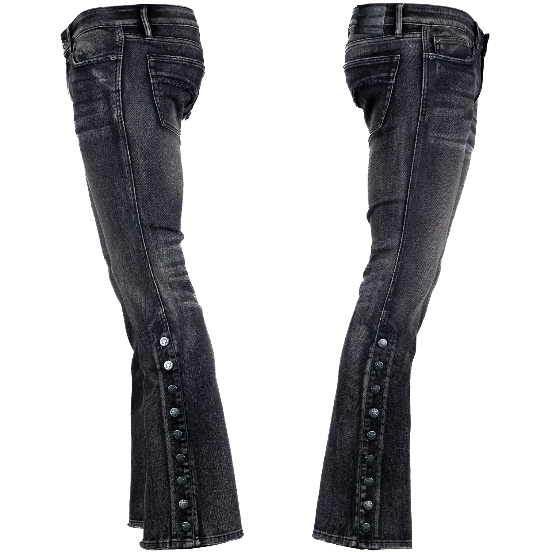 All Access Collection Pants Hellraiser Black Vintage Wash Jeans- Side Button - Ready to Ship - Size 34x33