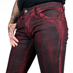 All Access Collection Pants Hellraiser Coated Jeans - Crimson