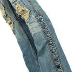 All Access Collection Pants Hellraiser Medium Blue Wash Jeans- Side Button - Distressed - Ready to Ship - Size 34x33 (Copy)