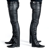 All Access Collection Pants Hellraiser Side Button Waxed Denim Jeans - Black