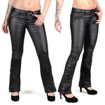 All Access Collection Pants Hellraiser Side Button Waxed Denim Jeans - Black