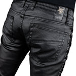 All Access Collection Pants Hellraiser Side Laced Waxed Denim Jeans - Black