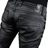 All Access Collection Pants Hellraiser Side Laced Waxed Denim Jeans - Black