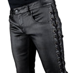 All Access Collection Pants Hellraiser Side Laced Waxed Denim Jeans - Black