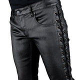 All Access Collection Pants Hellraiser Side Laced Waxed Denim Jeans - Black