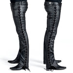 All Access Collection Pants Hellraiser Side Laced Waxed Denim Jeans - Black