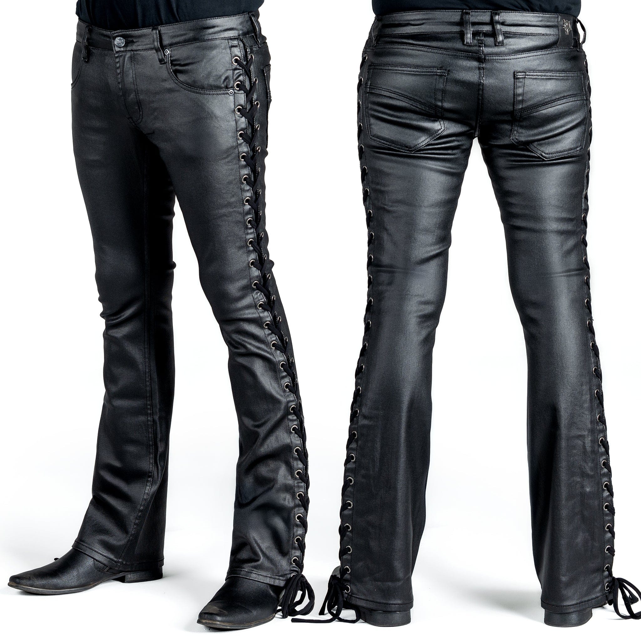 All Access Collection Pants Hellraiser Side Laced Waxed Denim Jeans - Black