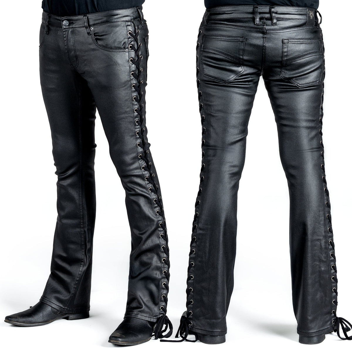 All Access Collection Pants Hellraiser Side Laced Waxed Denim Jeans - Black