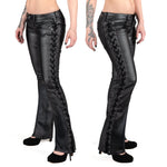 All Access Collection Pants Hellraiser Side Laced Waxed Denim Jeans - Black