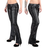 All Access Collection Pants Hellraiser Side Laced Waxed Denim Jeans - Black
