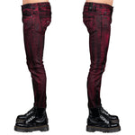 Wornstar Clothing Mens Jeans. Rampager Coated Denim Jeans - Crimson