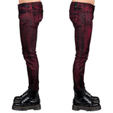Wornstar Clothing Mens Jeans. Rampager Coated Denim Jeans - Crimson