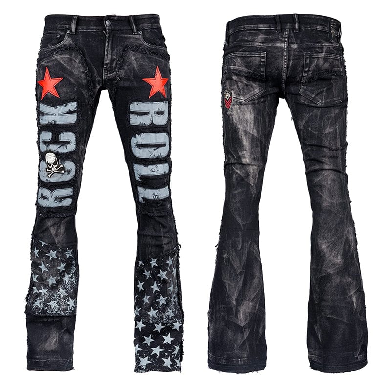 All Access Collection Pants Rock N Roll Star Jeans - Skull Patch - Ready to Ship - Size 34x31