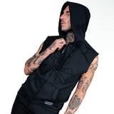 Artist Asylum Collection Hoodie Black Skull Sleeveless Hoodie