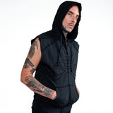 Artist Asylum Collection Hoodie Black Skull Sleeveless Hoodie