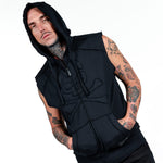 Artist Asylum Collection Hoodie Black Skull Sleeveless Hoodie