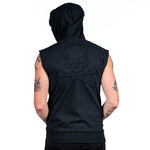 Artist Asylum Collection Hoodie Black Skull Sleeveless Hoodie