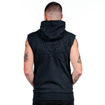 Artist Asylum Collection Hoodie Black Skull Sleeveless Hoodie
