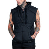 Artist Asylum Collection Hoodie Black Skull Sleeveless Hoodie