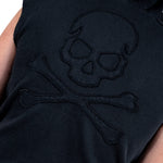 Artist Asylum Collection Hoodie Black Skull Sleeveless Hoodie
