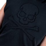 Artist Asylum Collection Hoodie Black Skull Sleeveless Hoodie