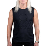 Artist Asylum Collection T-Shirt Black Skull Tee - Sleeveless