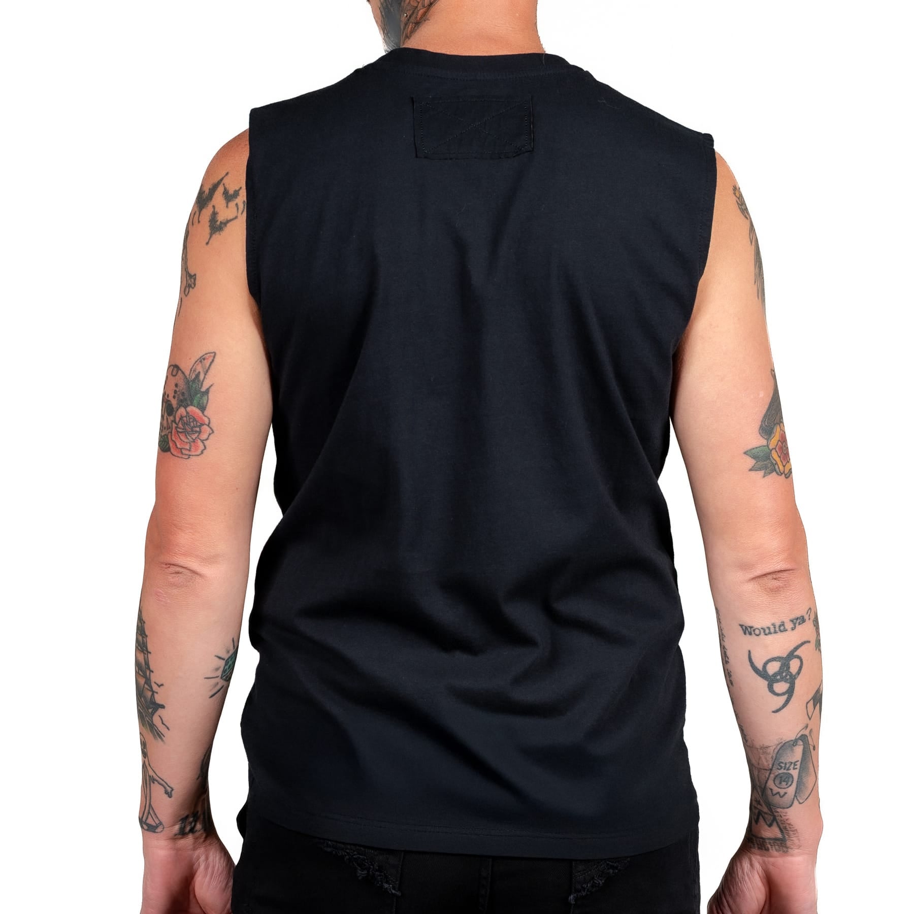 Artist Asylum Collection T-Shirt Black Skull Tee - Sleeveless