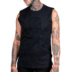 Artist Asylum Collection T-Shirt Black Skull Tee - Sleeveless