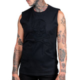 Artist Asylum Collection T-Shirt Black Skull Tee - Sleeveless