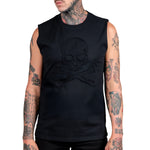 Artist Asylum Collection T-Shirt Black Skull Tee - Sleeveless