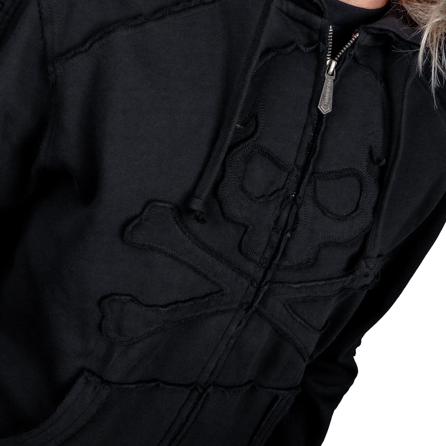 Artist Asylum Collection Hoodie Black Skull Zip Hoodie