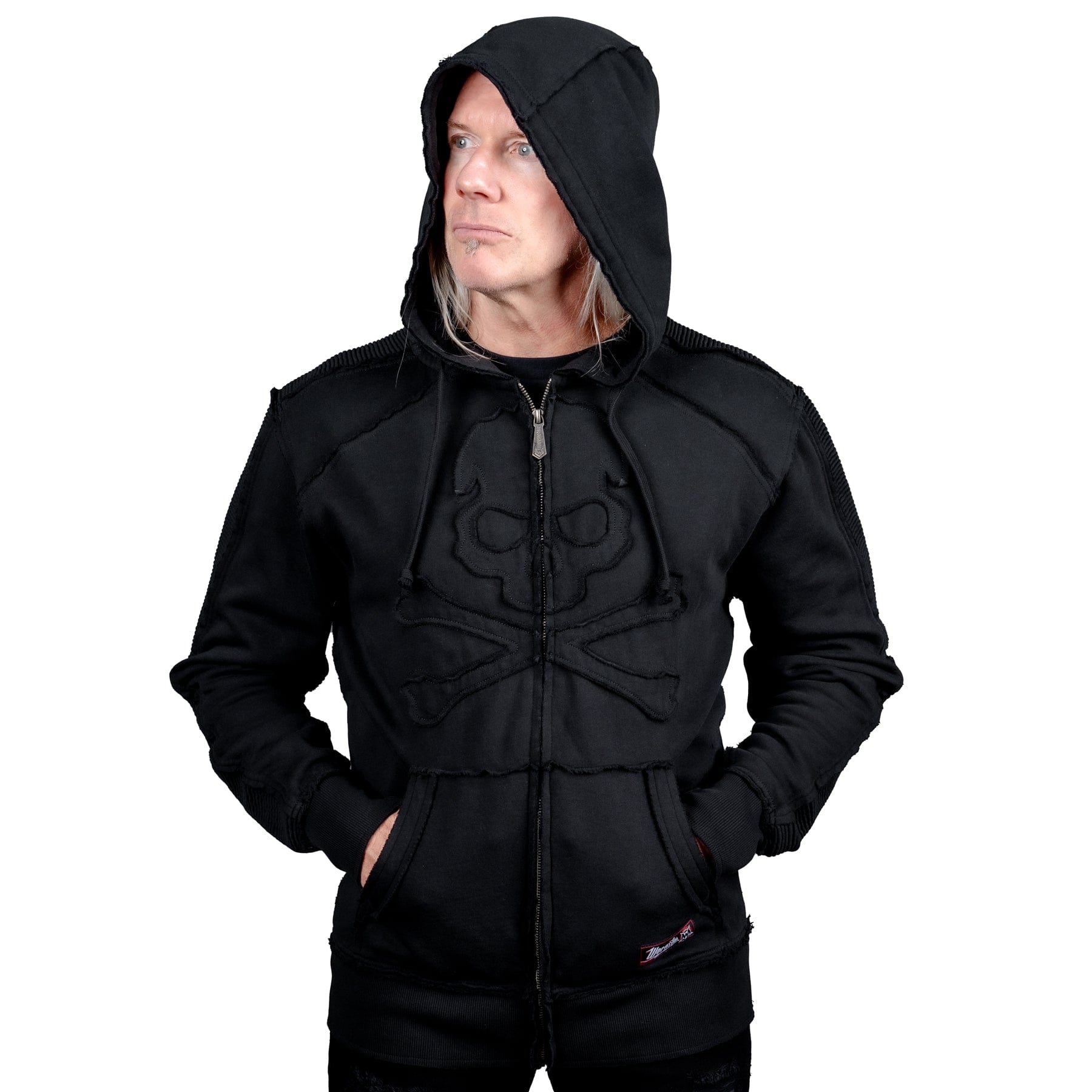 Artist Asylum Collection Hoodie Black Skull Zip Hoodie