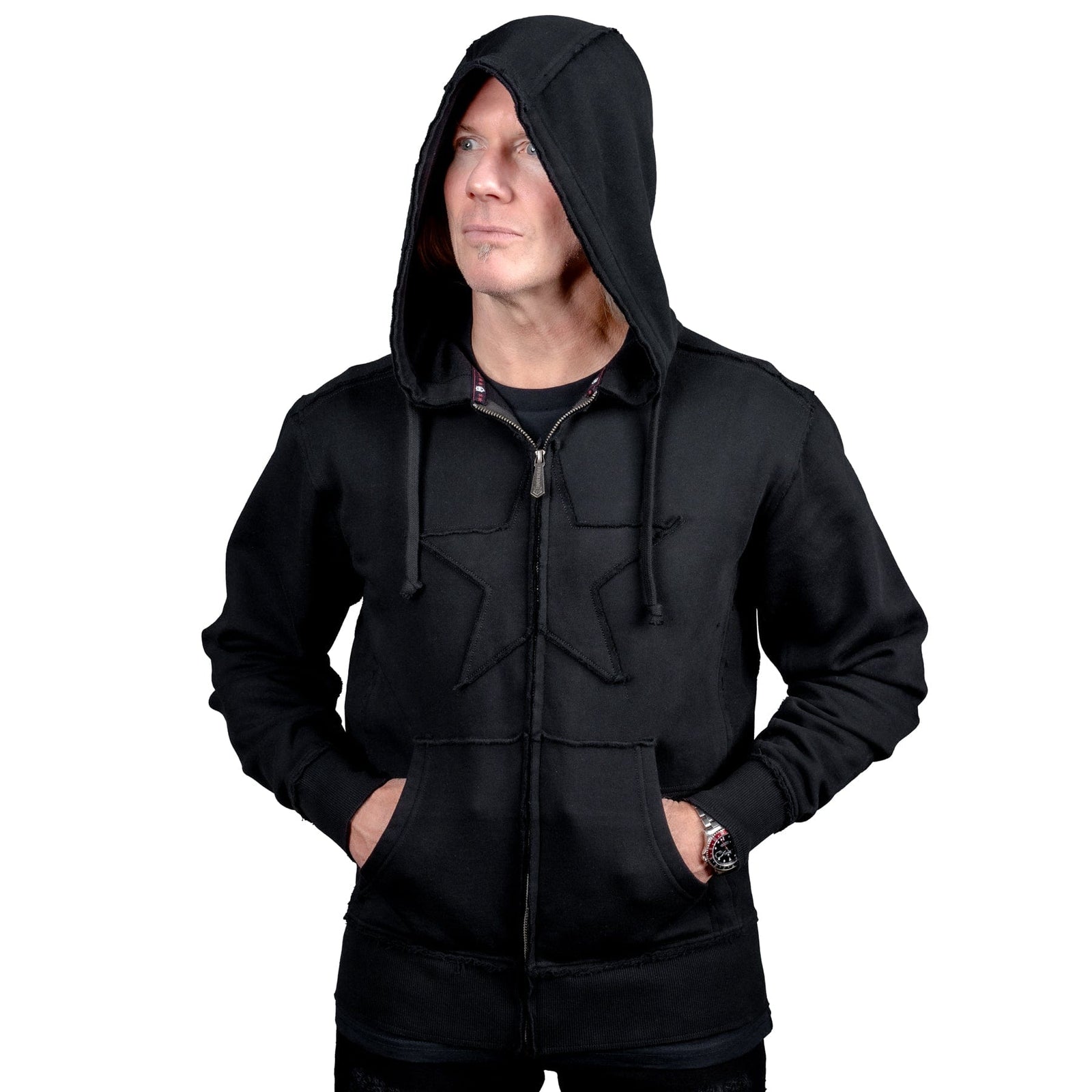 Artist Asylum Collection Hoodie Black Star Zip Hoodie