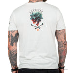 Wornstar Clothing Mens Skull T-Shirt Boneyard Mens Tee - Antique White