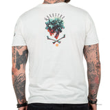 Wornstar Clothing Mens Skull T-Shirt Boneyard Mens Tee - Antique White