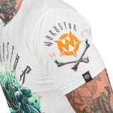 Wornstar Clothing Mens Skull T-Shirt Boneyard Mens Tee - Antique White