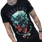 Wornstar Clothing Mens Skull T-Shirt Boneyard Mens Tee - Black