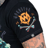 Wornstar Clothing Mens Skull T-Shirt Boneyard Mens Tee - Black