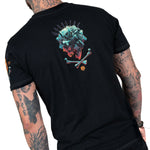 Wornstar Clothing Mens Skull T-Shirt Boneyard Mens Tee - Black