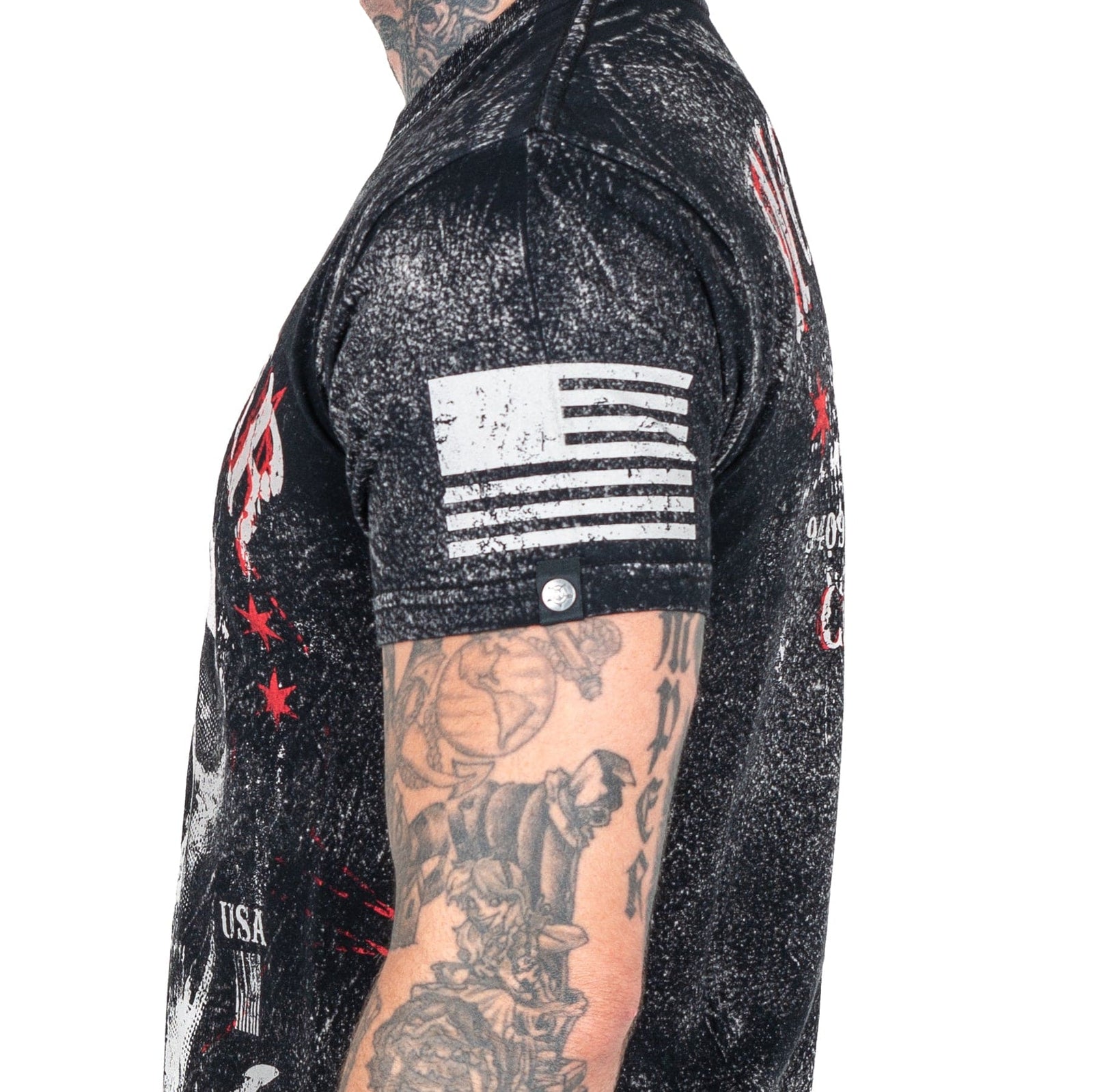 Wornstar Clothing Mens Skull T-Shirt Death Mechanic Mens Tee - Black