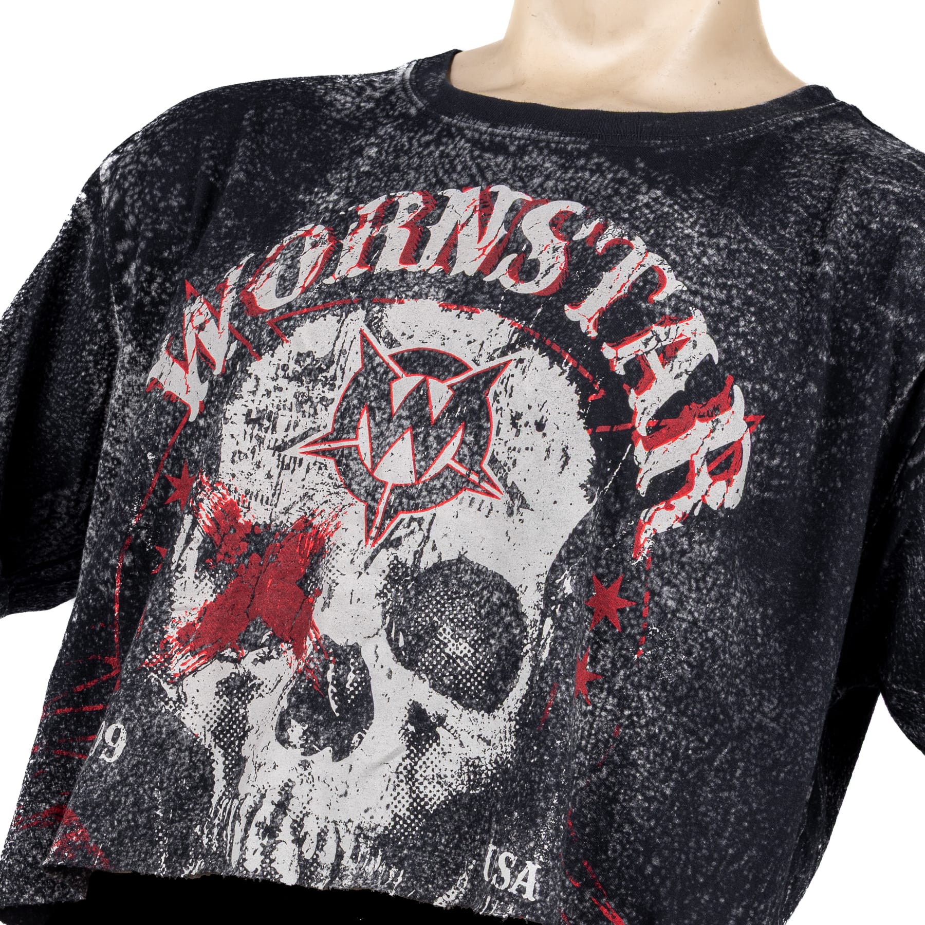 Artist Asylum Collection T-Shirt Death Mechanic Tee - Ready to Ship - Cropped Cut Tee