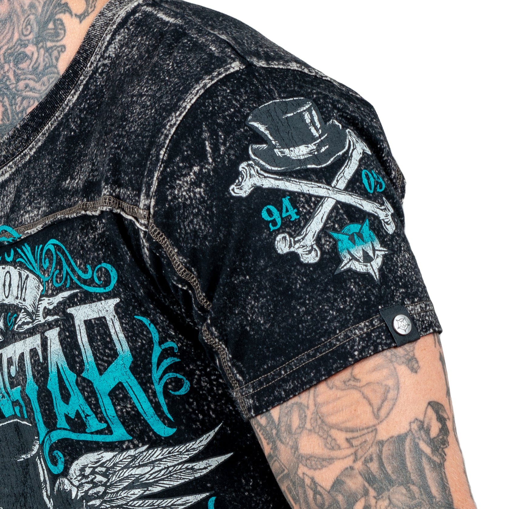 Wornstar Clothing Mens Skull T-Shirt Elegantly Wasted Mens Tee - Black