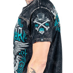 Wornstar Clothing Mens Skull T-Shirt Elegantly Wasted Mens Tee - Black