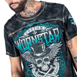 Wornstar Clothing Mens Skull T-Shirt Elegantly Wasted Mens Tee - Black