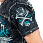 Wornstar Clothing Mens Skull T-Shirt Elegantly Wasted Mens Tee - Black