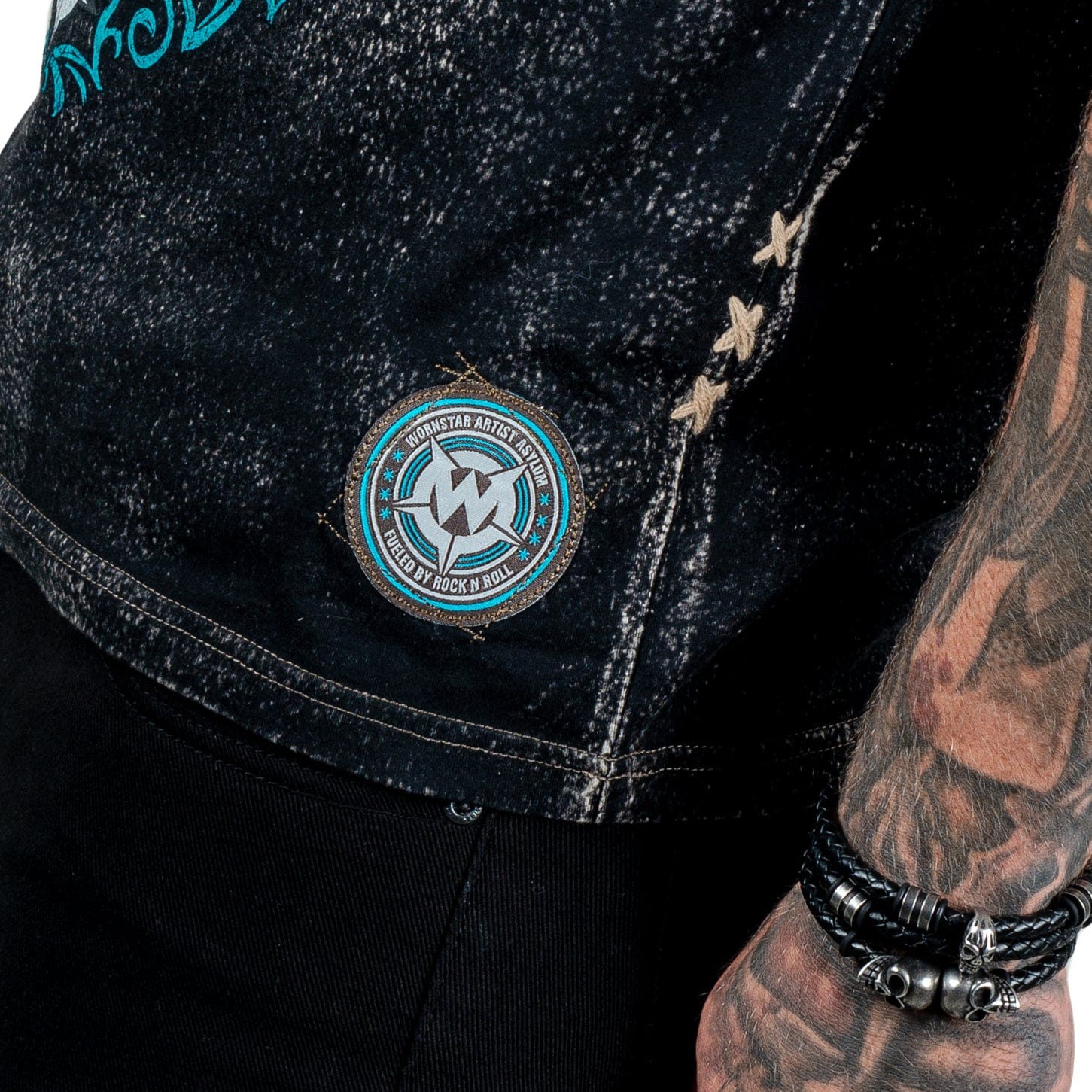 Wornstar Clothing Mens Skull T-Shirt Elegantly Wasted Mens Tee - Black