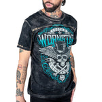 Wornstar Clothing Mens Skull T-Shirt Elegantly Wasted Mens Tee - Black