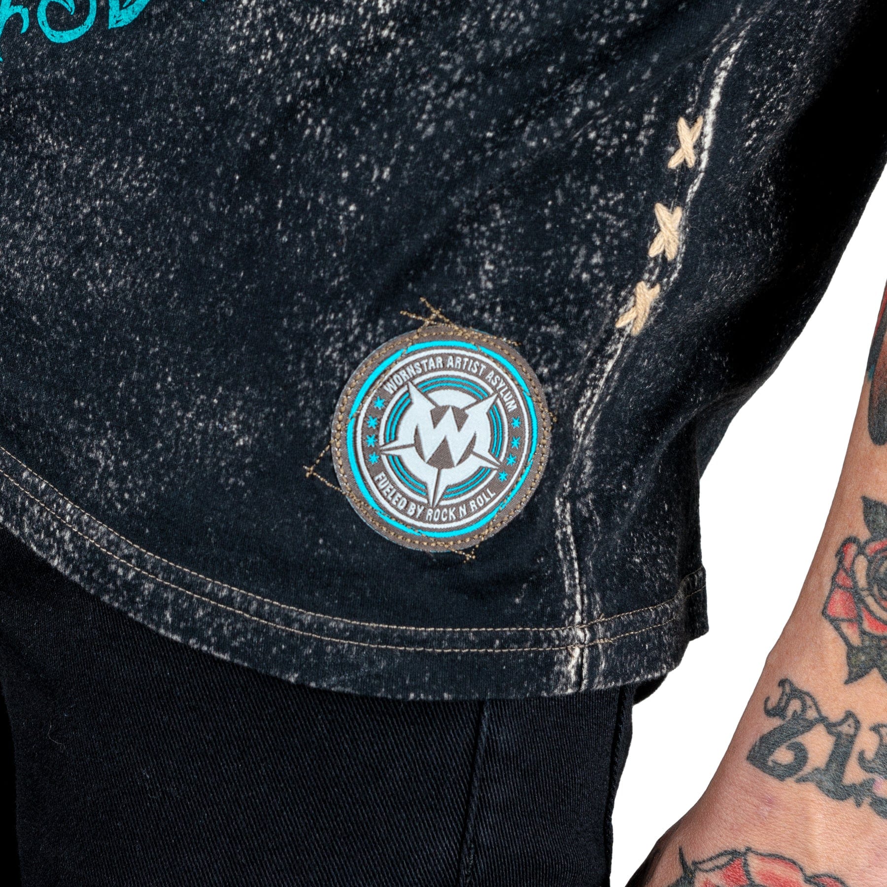 Wornstar Clothing Mens Skull T-Shirt Elegantly Wasted Mens Tee - Black