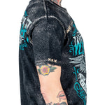 Wornstar Clothing Mens Skull T-Shirt Elegantly Wasted Mens Tee - Black