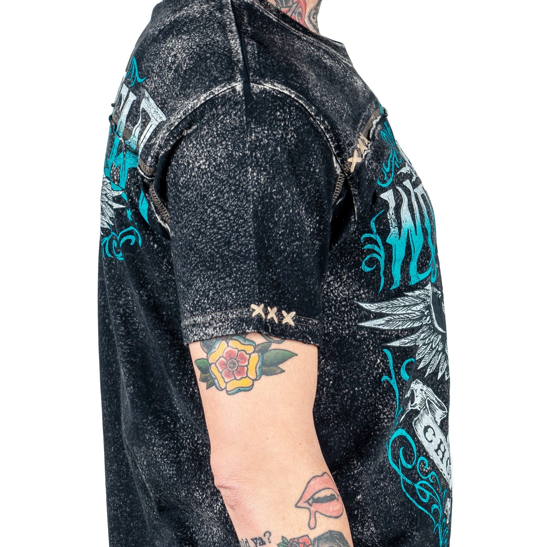 Wornstar Clothing Mens Skull T-Shirt Elegantly Wasted Mens Tee - Black